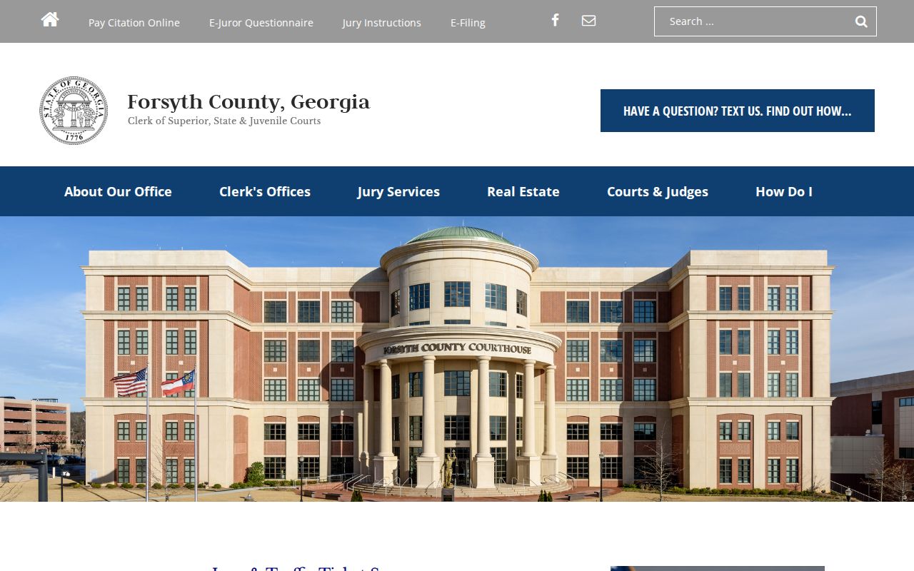 Forsyth County criminal history clerk record source