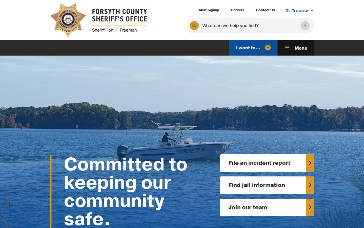 Forsyth County criminal history sheriff records source